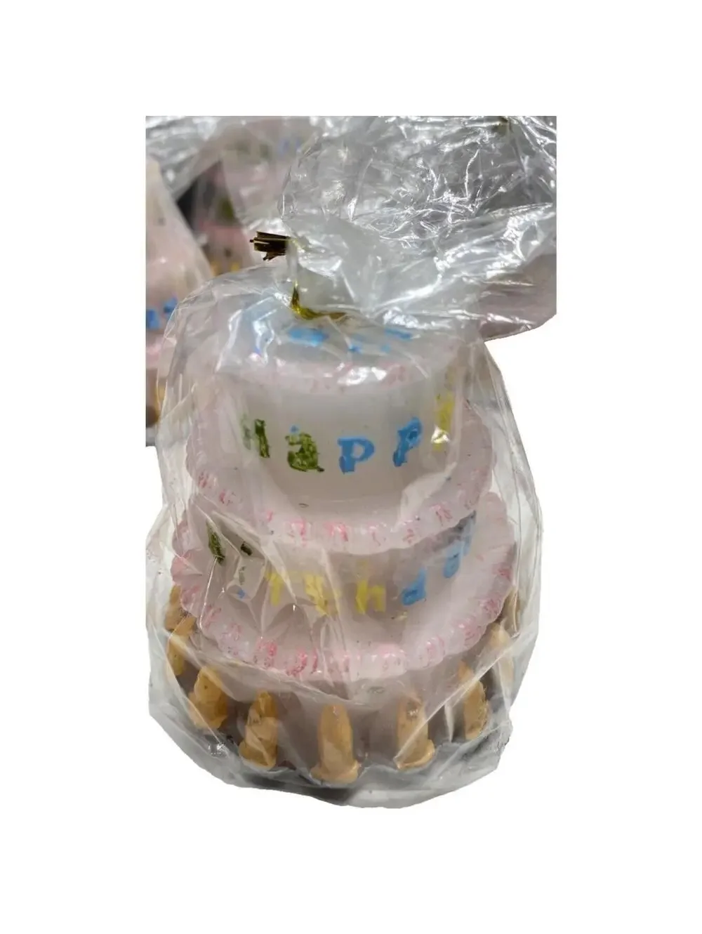 Happy Birthday , Cake Shaped Candles: Vintage 6pc Set for Celebrations! VTG